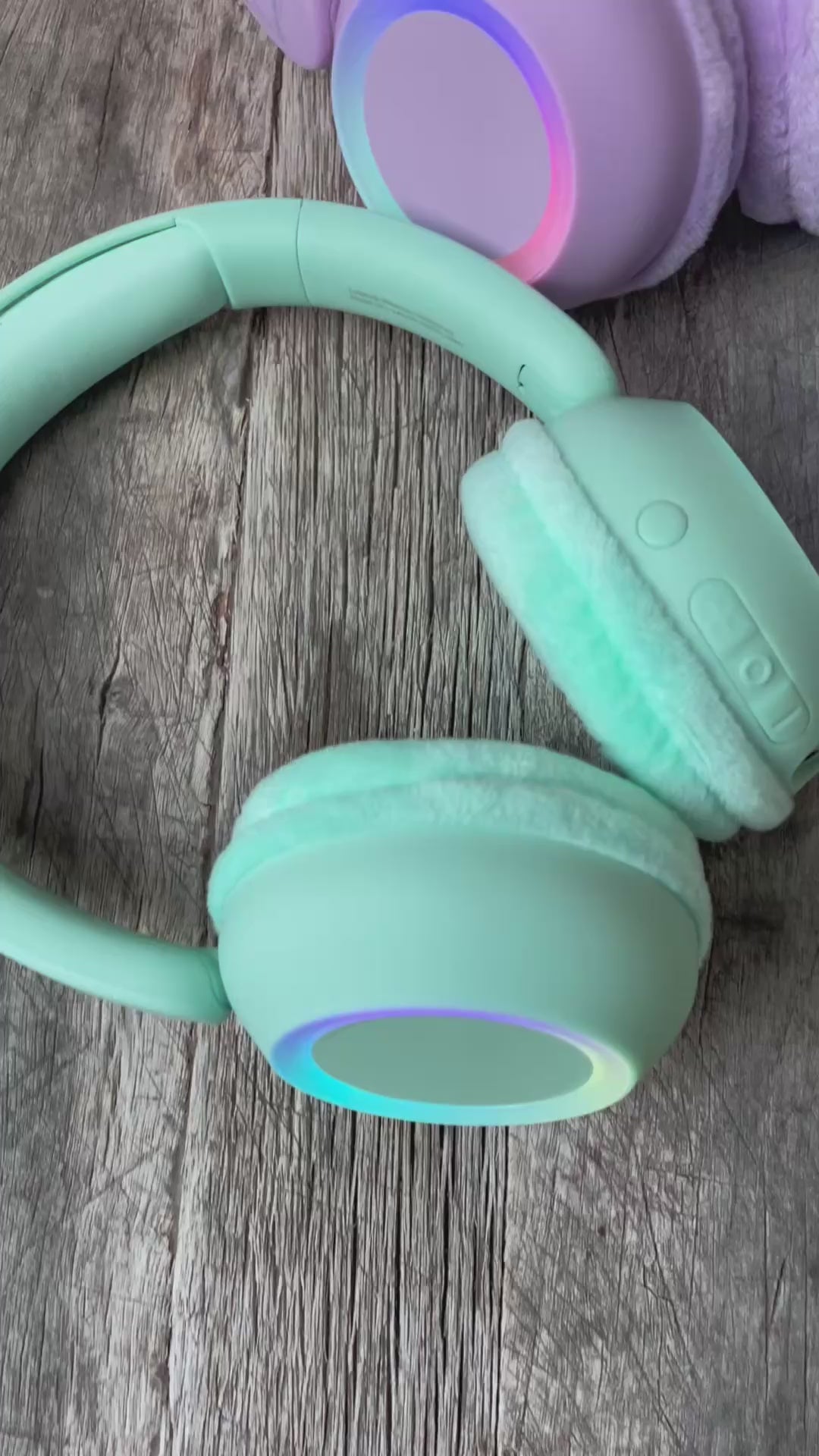 Lalarma trådløse hovedtelefoner med lys, til teenagere og børn 