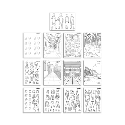 KidyDraw ritplatta med ljus, Manga