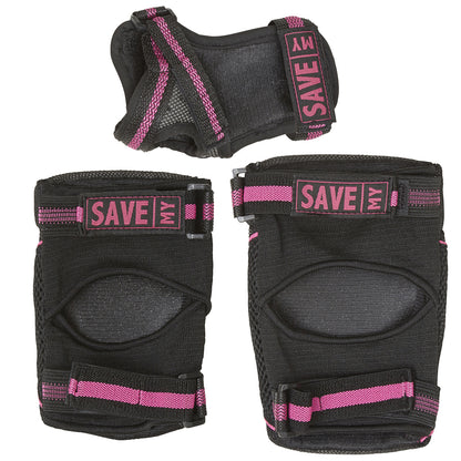 Save My Bones, Skyddsutrustning för rullskridskor, rosa - Strl. XS-M