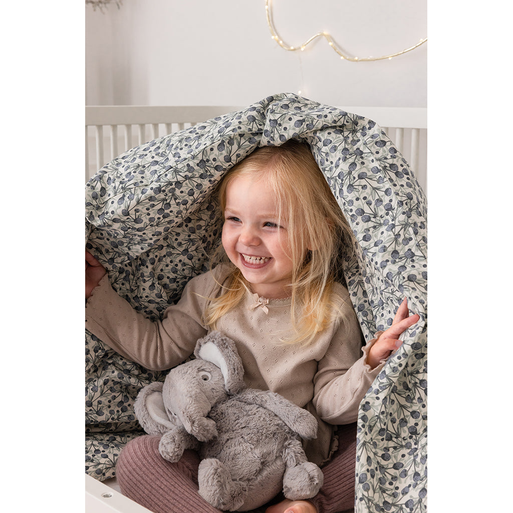 Sebra Juniorsängkläder, ekologiskt - Blue Olive