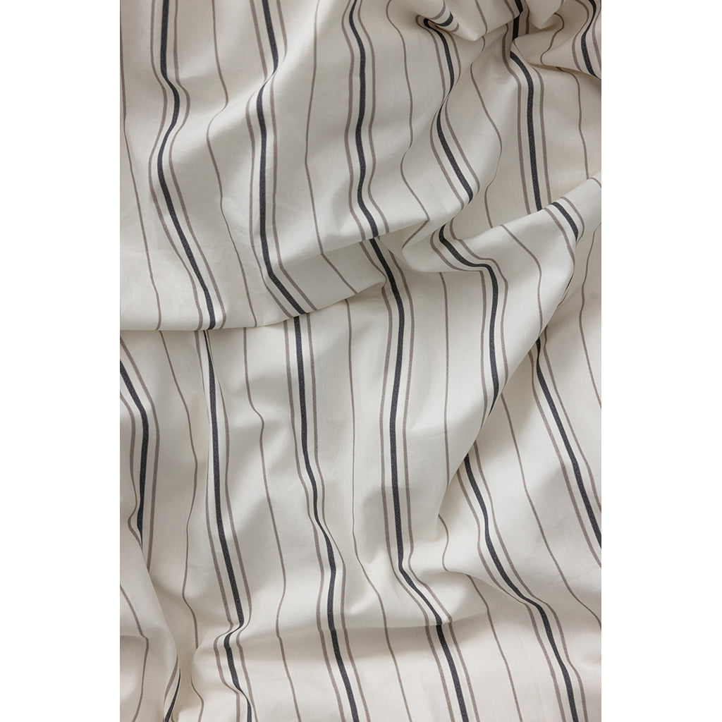 Sebra Juniorsängkläder, ekologiskt - Cream Stripe