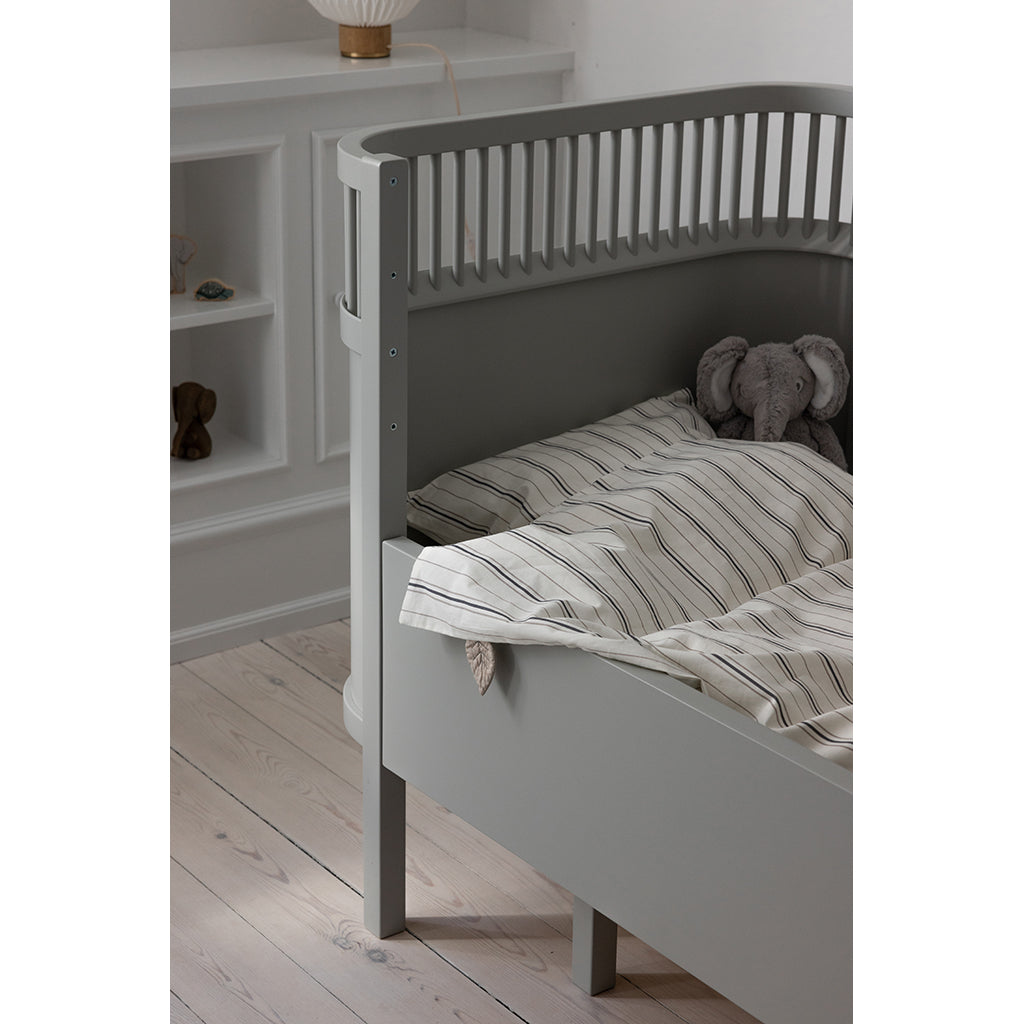 Sebra Juniorsängkläder, ekologiskt - Cream Stripe