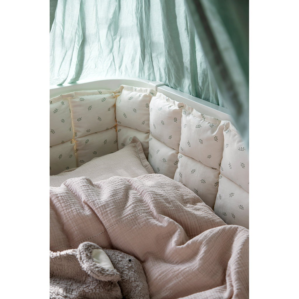 Sebra sängkant, kapok, Sophora Leaves - Beige