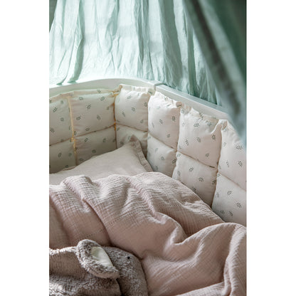 Sebra sängkant, kapok, Sophora Leaves - Beige