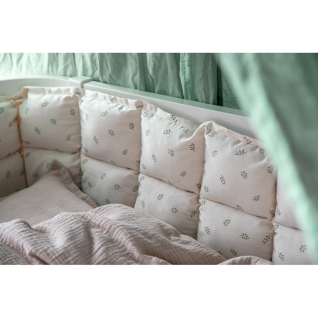 Sebra sängkant, kapok, Sophora Leaves - Beige