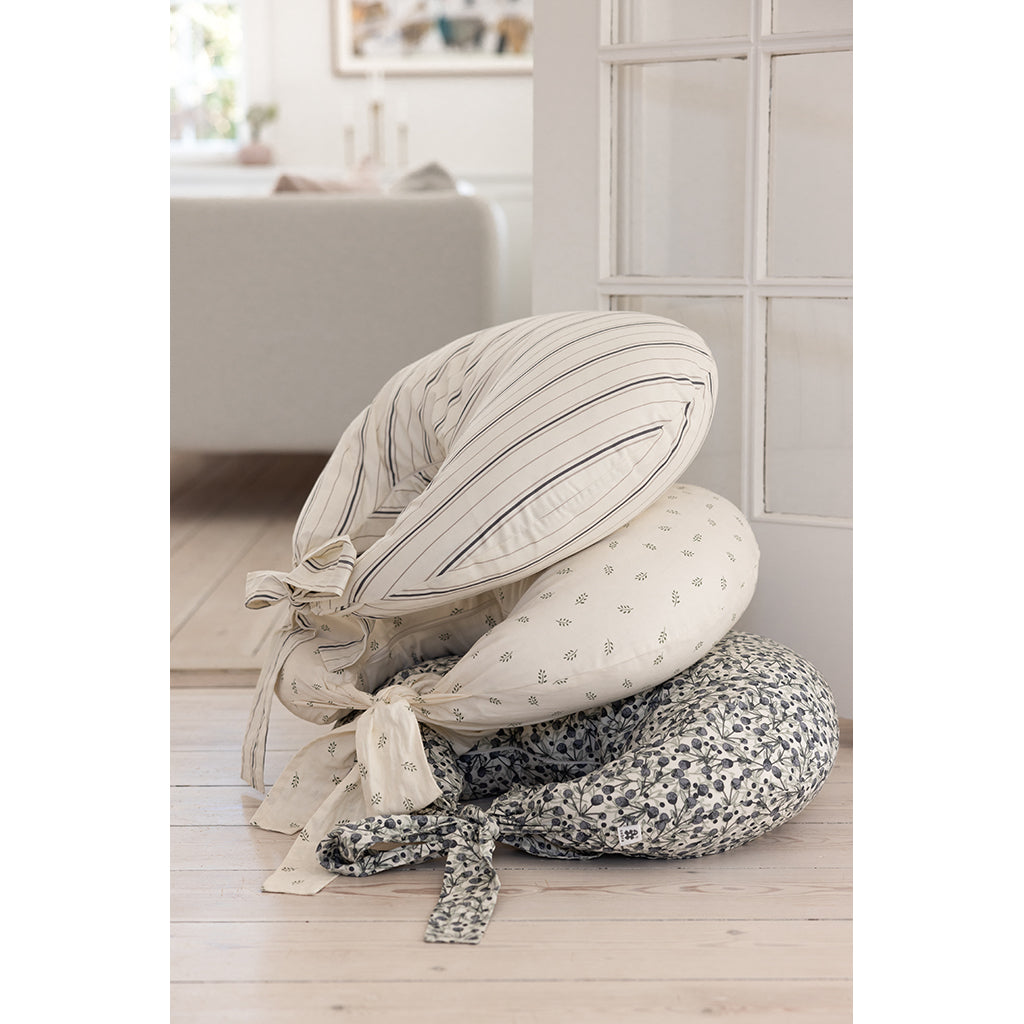 Sebra Amningskudde, ekologisk bomull - Blue olive