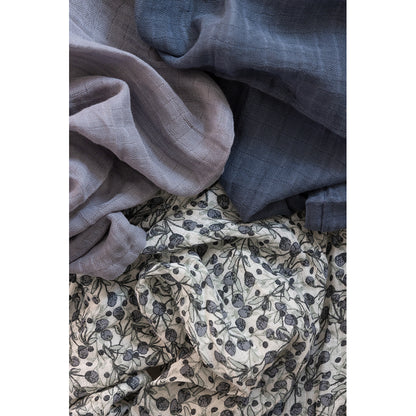 Sebra Tygblöjor, 3 st. - Blue olive, Forest lake blue