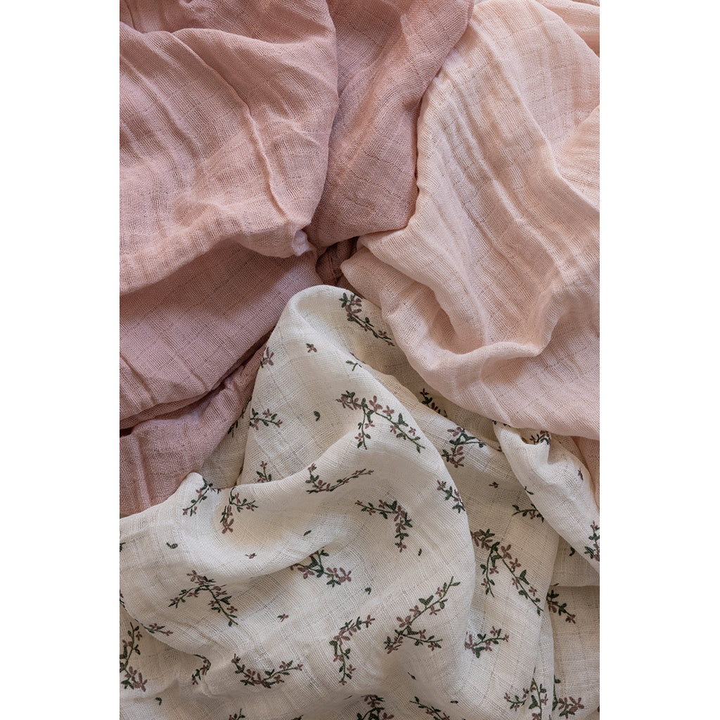 Sebra Tygblöjor, 3 st. - Powder blossom, rose