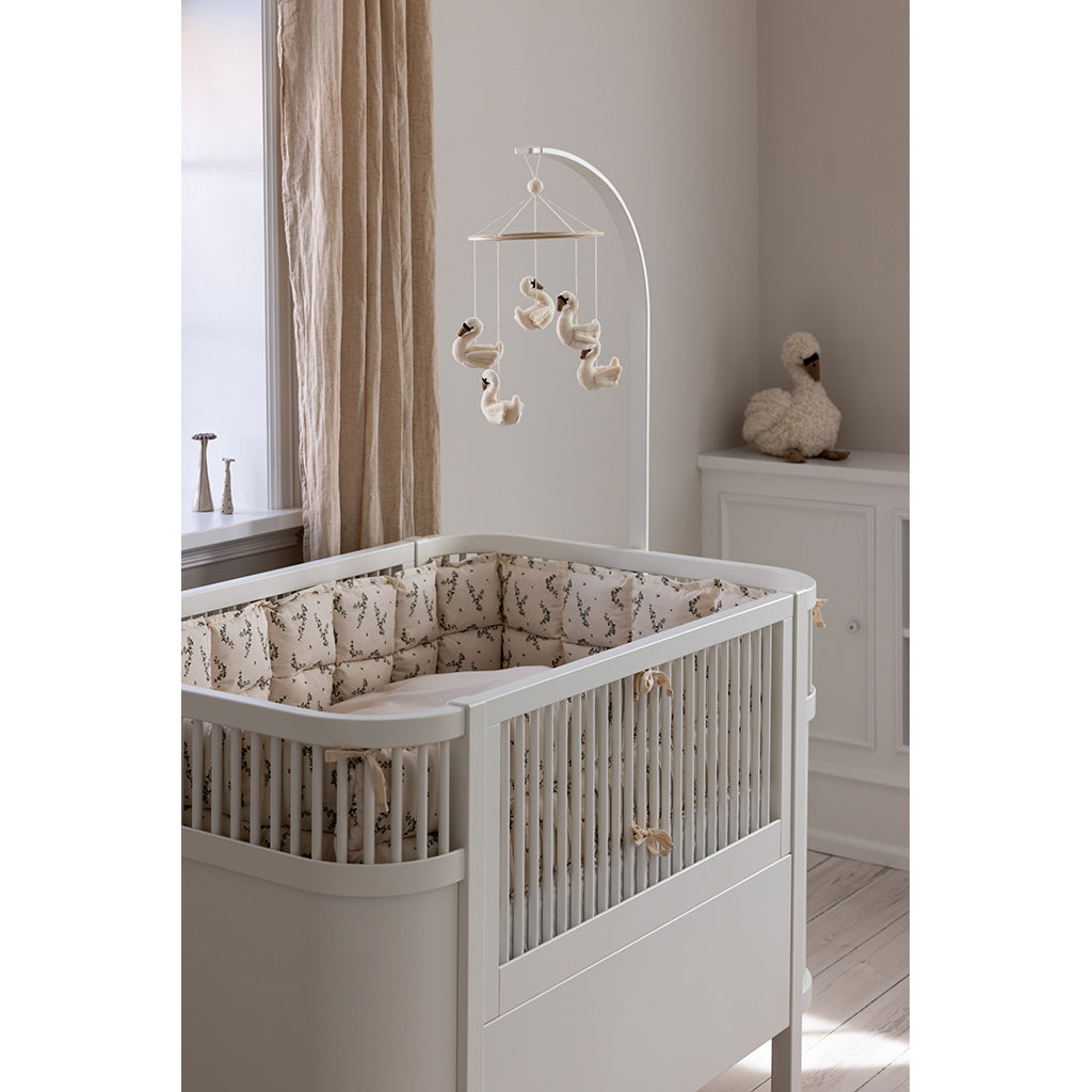 Sebra sängkantsskydd, kapok – Powder blossom