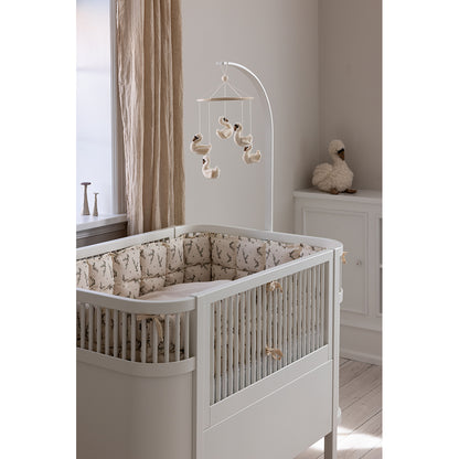 Sebra sängkantsskydd, kapok – Powder blossom