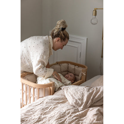 Sebra spjälsäng, Bedside Crib - Wooden Edition