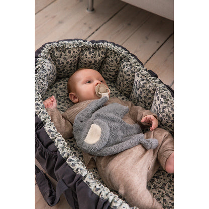 Sebra Snuttefilt och napphållare - Ljusblå elefant