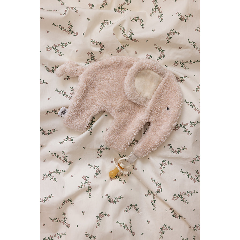 Sebra Snuttefilt och napphållare - Rosa elefant