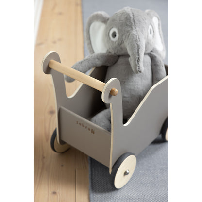 Sebra gåvagn i trä, Jetty beige