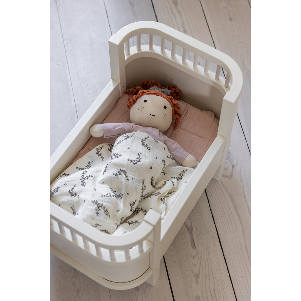 Sebra Dockssängen + madrass, vit