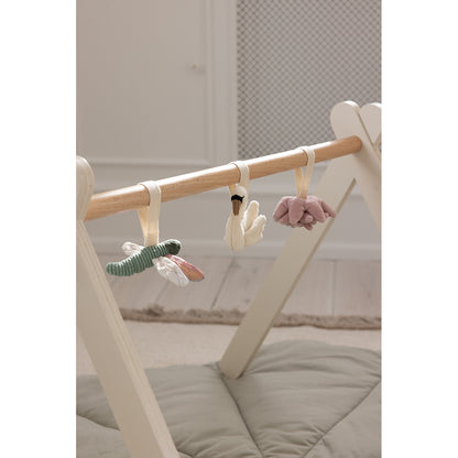 Sebra aktivitetsleksaker, 3 st. blomma, trollslända, svan