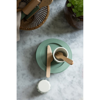 Sebra leksaksservis för 4 i trä