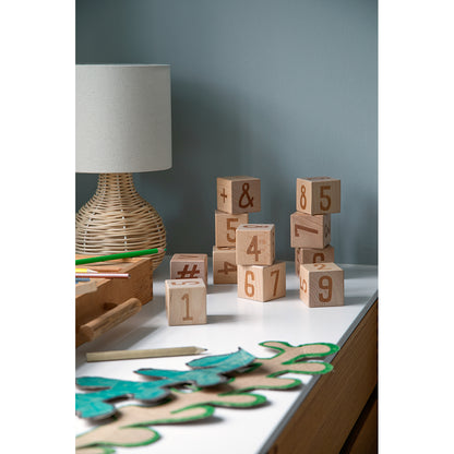 Sebra träklossar, 12 st. – Talklossar