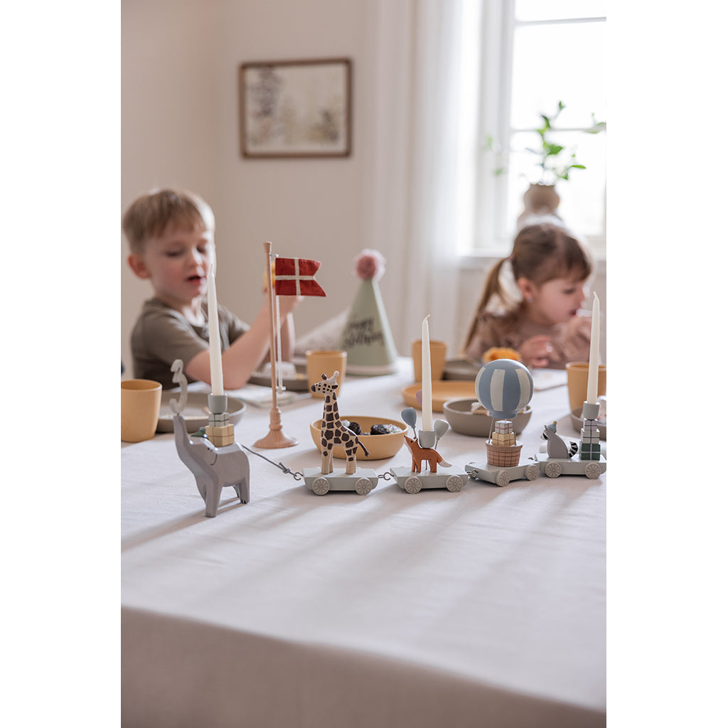 Sebra födelsedagsbordflagg, Trä