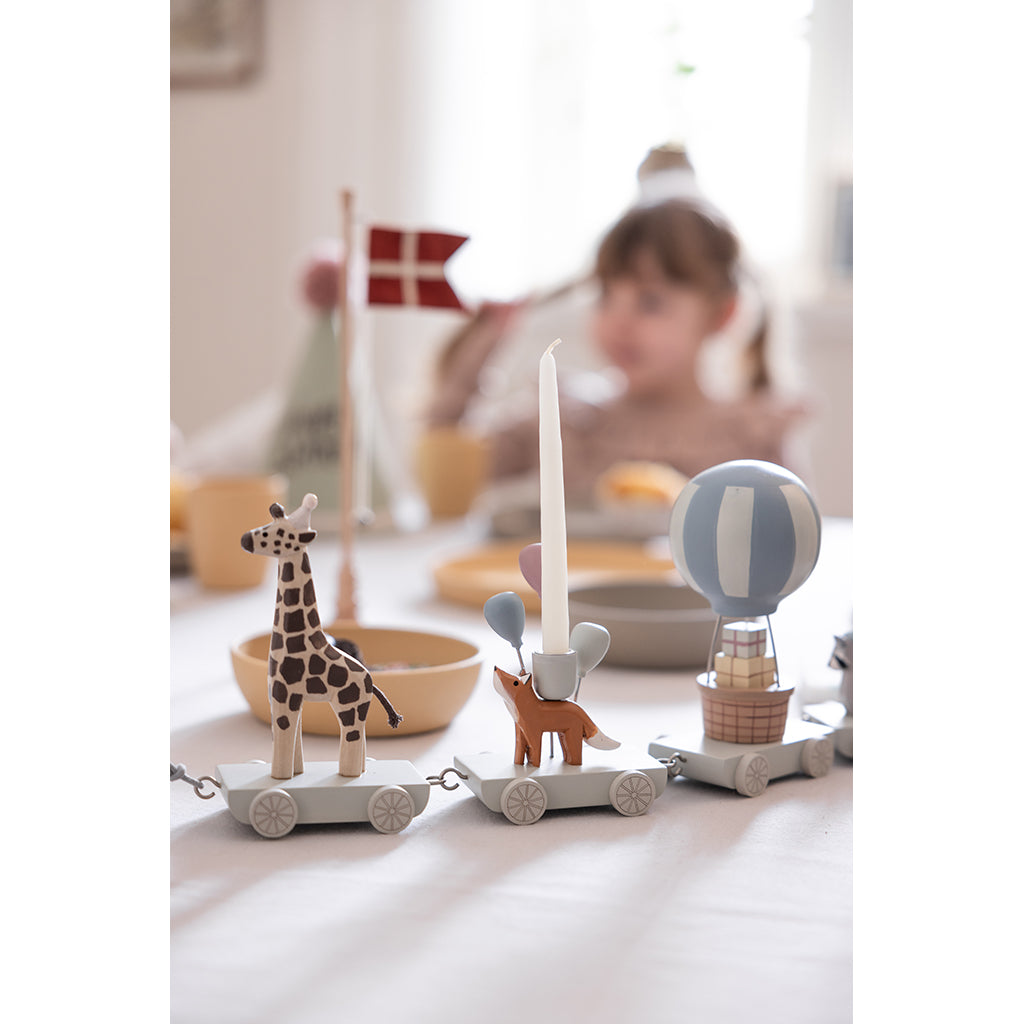 Sebra födelsedagsbordflagg, Trä