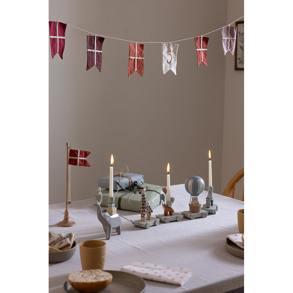 Sebra flaggirlang, födelsedagsgirlang med siffrorna 0-9