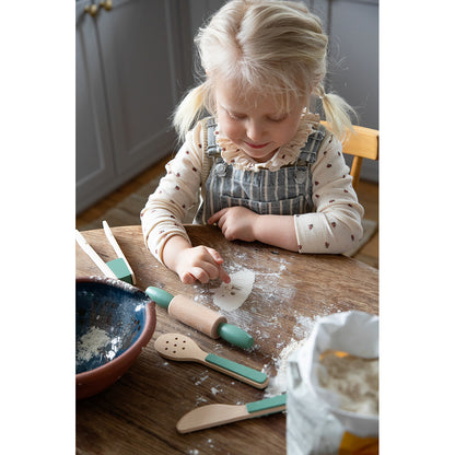 Sebra leksaksservis för 4 i trä