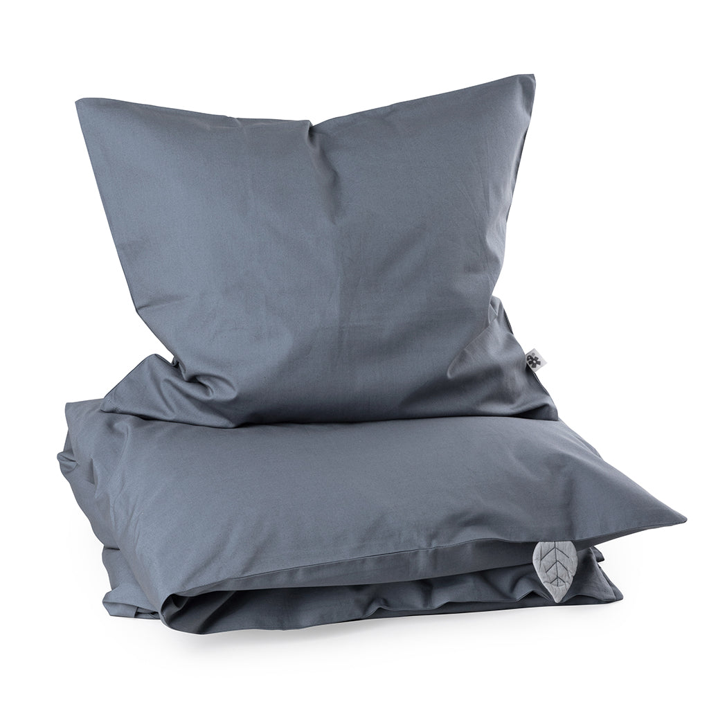 Sebra Juniorsängkläder, ekologisk - Forest Lake Blue