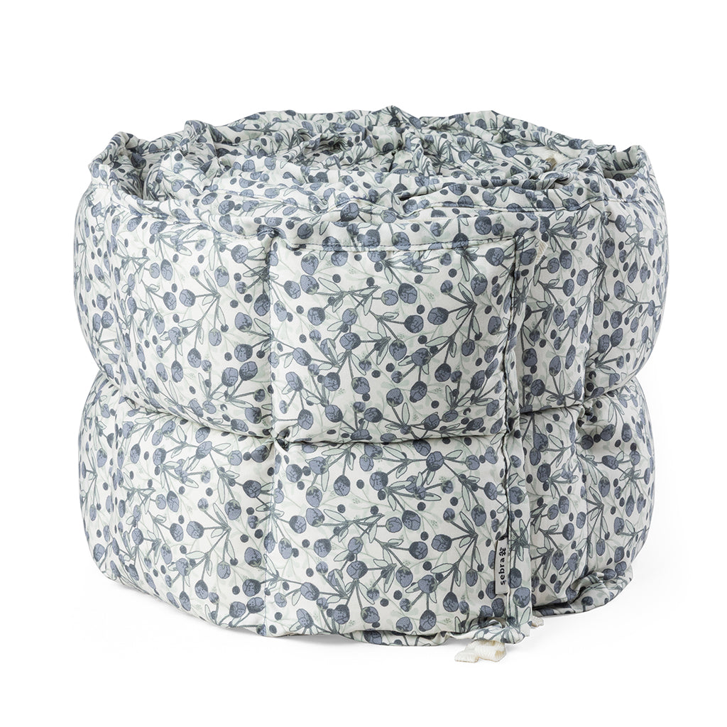 Sebra sängrand, kapok - Blue olive