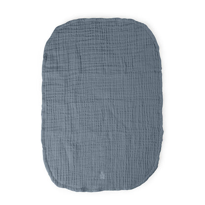 Sebra skötunderlägg 6 lager, 2 st. – Muslin blue