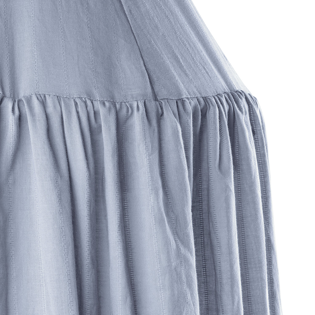 Sebra Sänghimmel, dobbyvävd - Dusty blue