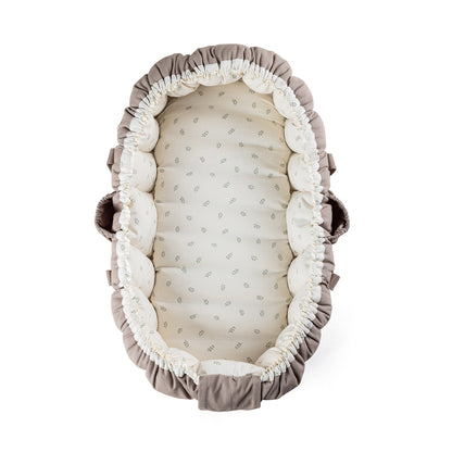 Sebra 3-i-1 babynest, babylift och lektäcke, Sophora Leaves - Beige