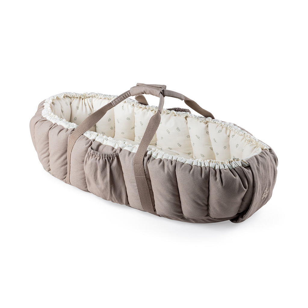 Sebra 3-i-1 babynest, babylift och lektäcke, Sophora Leaves - Beige