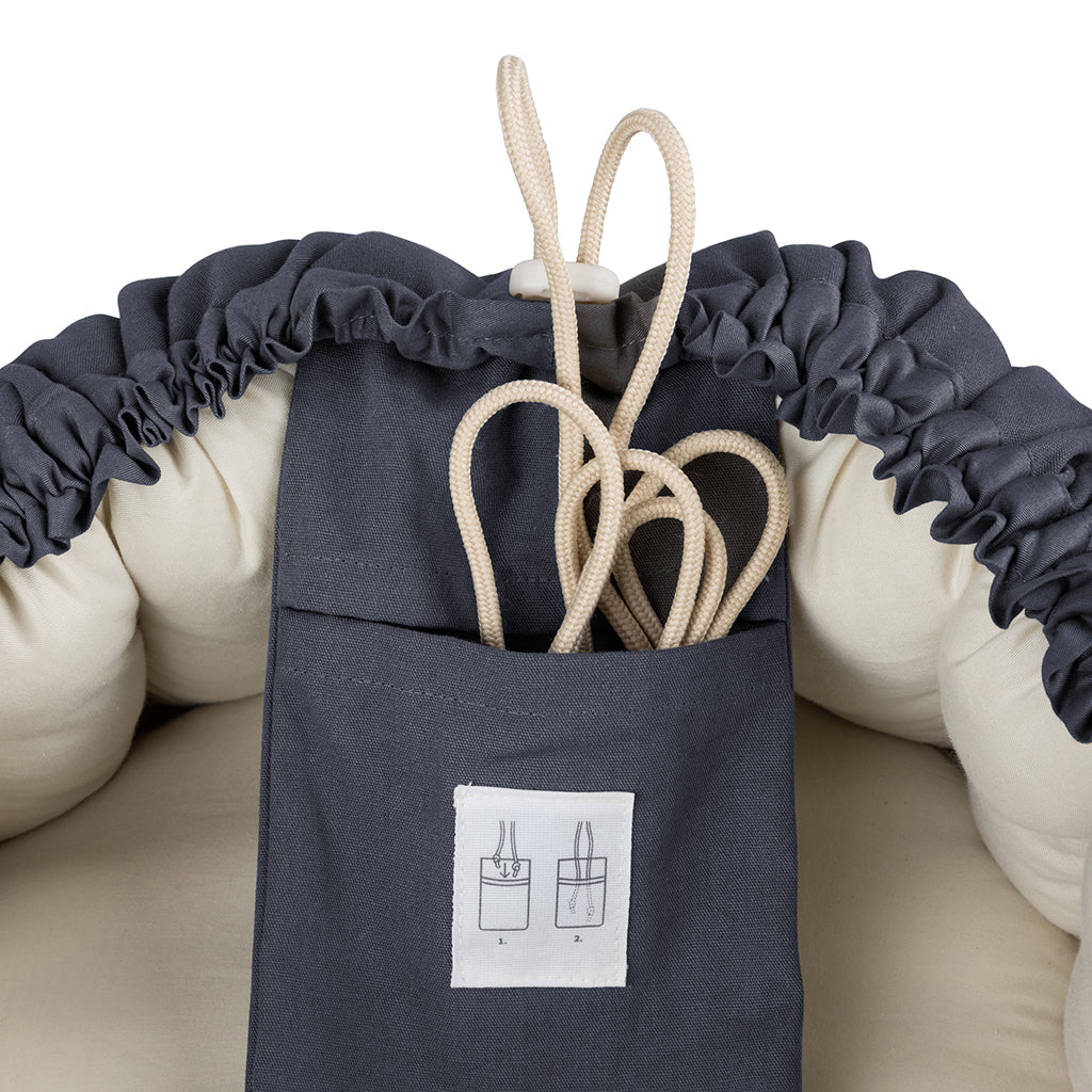 Sebra 3-i-1 Babynest - Blå