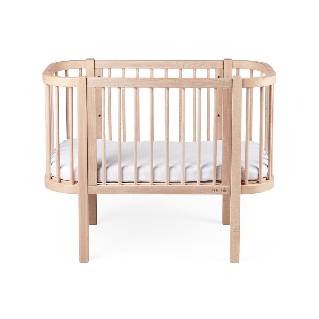Sebra spjälsäng, Bedside Crib - Wooden Edition