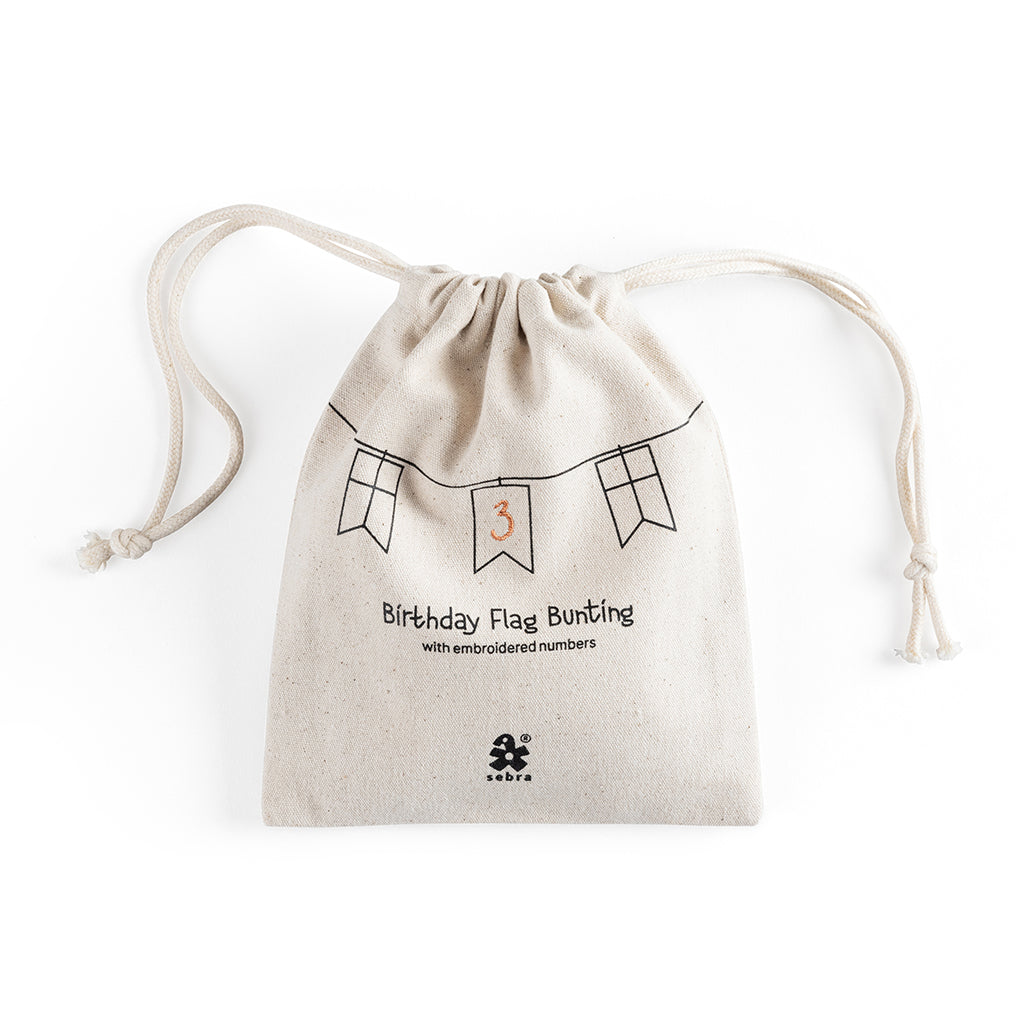 Sebra flaggirlang, födelsedagsgirlang med siffrorna 0-9