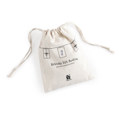 Sebra födelsedagsranka, presenter, siffror 0-9, ekologisk bomull