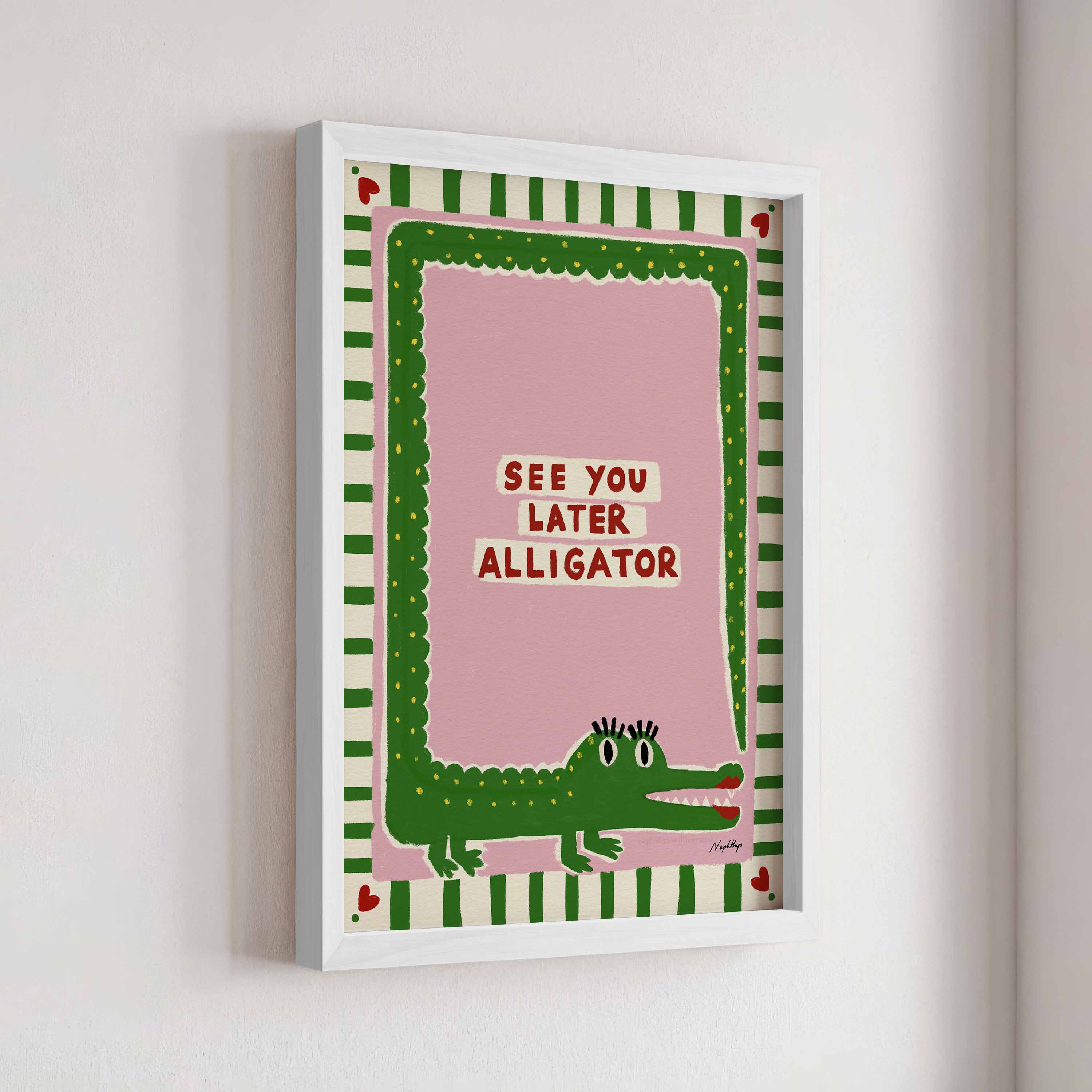 Nephthys Illustrerad affisch, See you Later Alligator - A4