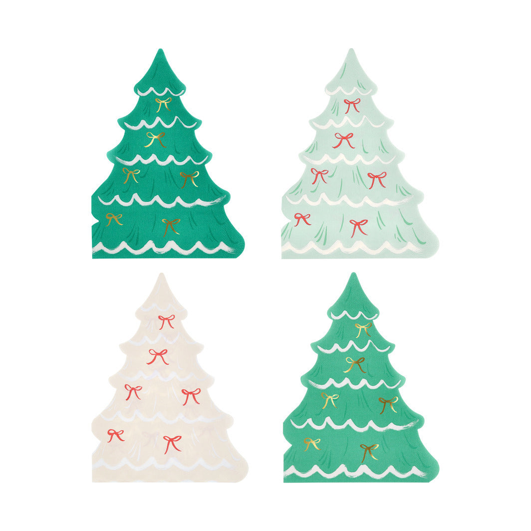 Meri Meri servietter, Juletræ med sløjfe - 16 stk.