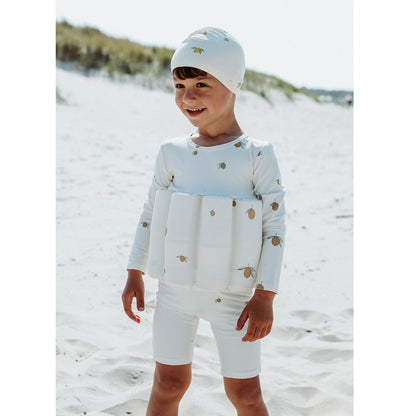 Konges Sløjd baddräkt, heltäckande med avtagbara flytblock, Lemon – strl. 9 mån – 4 år