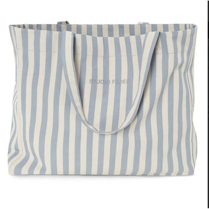 Studio Feder Hanna Totebag, Pale blue stripe