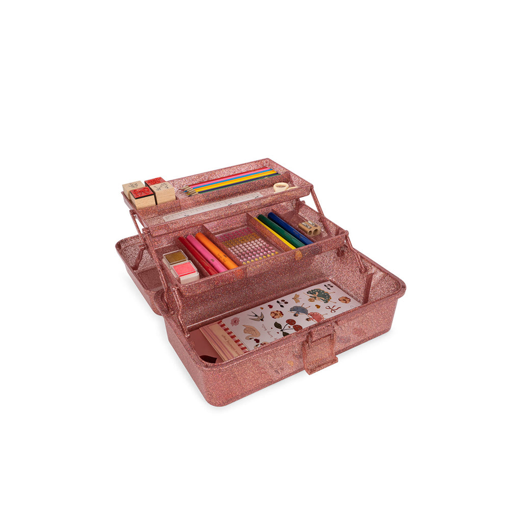 Konges Sløjd pyssellåda med innehåll, Glitter rose