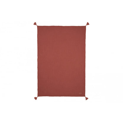 Nobodinoz babytäcke, Wabi Sabi double muslin, 65 x 100 cm - Rosewood