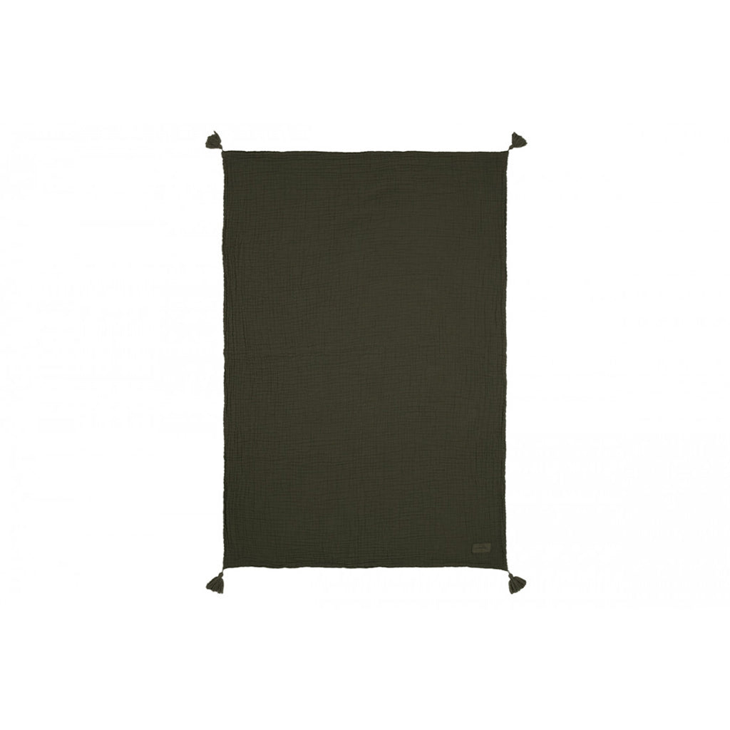 Nobodinoz babytäcke, Wabi Sabi double muslin, 65 x 100 cm - Vetiver