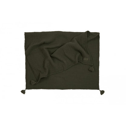 Nobodinoz babytäcke, Wabi Sabi double muslin, 65 x 100 cm - Vetiver