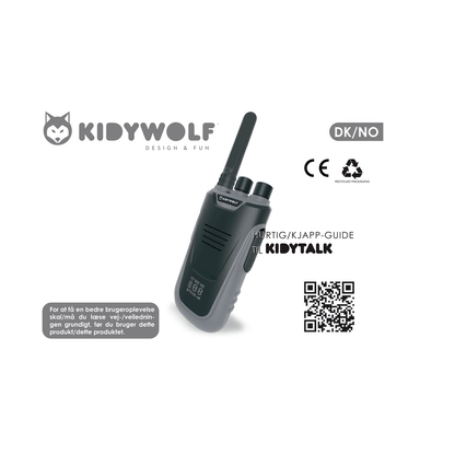 Kidywolf walkie talkie för barn, Kidytalk - Blå/Röd