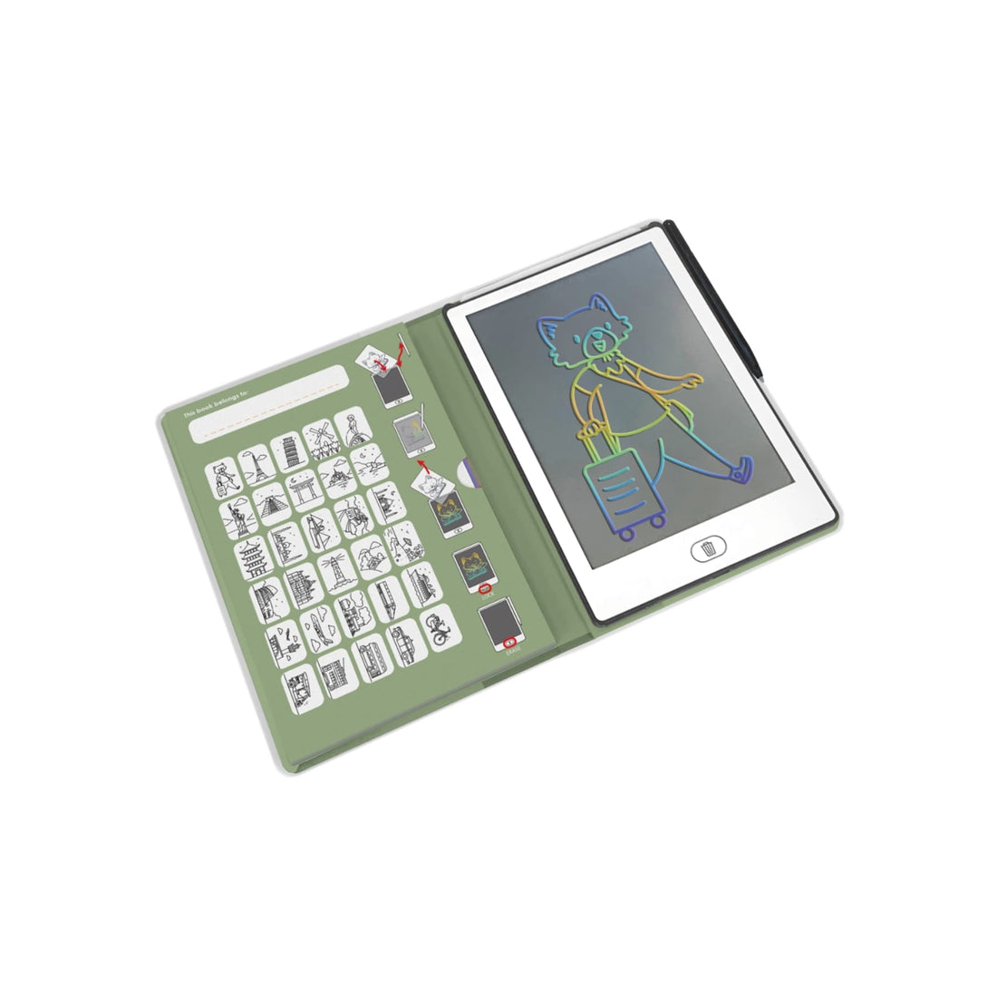 KidyDraw mini ritplatta, Resa
