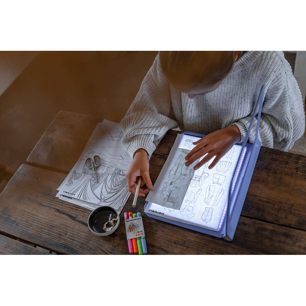 KidyDraw ritplatta med ljus, Manga