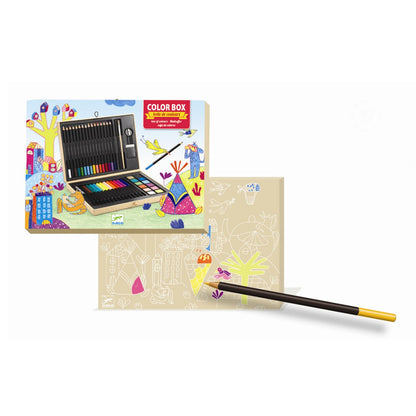 Djeco väska med ritverktyg och färger, liten