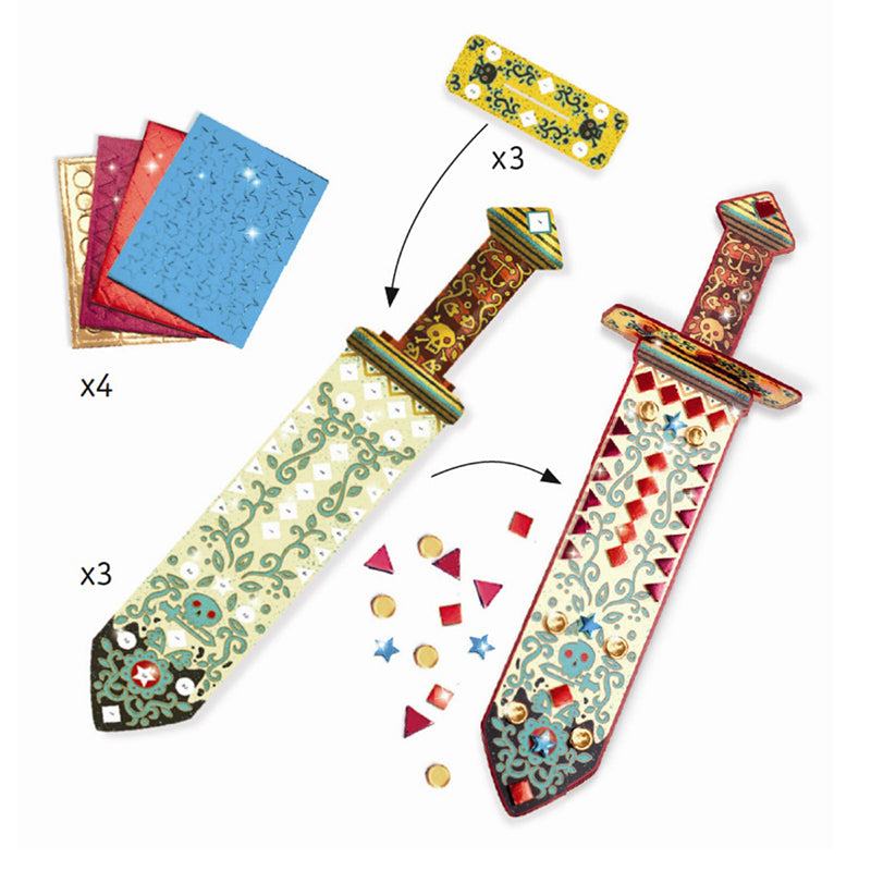 Djeco DIY, Svärd - Mosaik