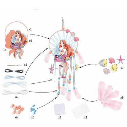 Djeco DIY, Drömfångare - Sjöjungfru